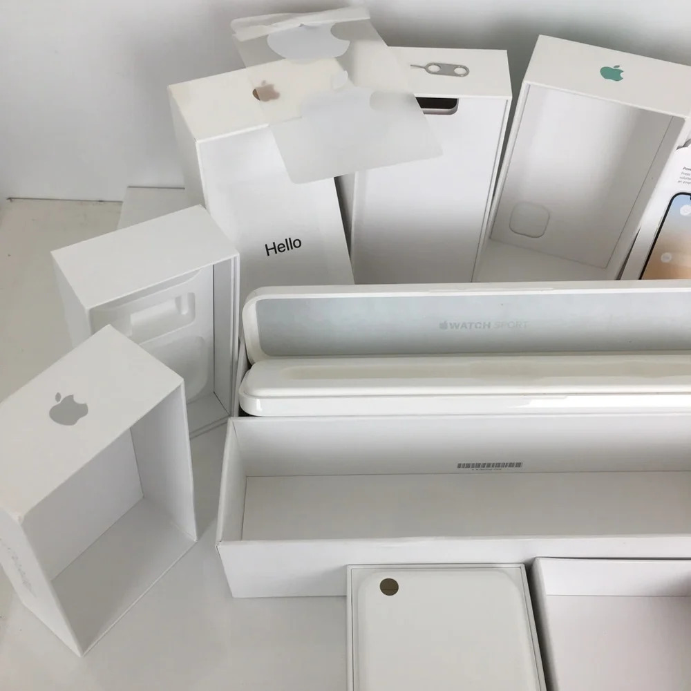 Apple iPhone & Watch Box Bundle 6 Empty Boxes Resale Repurpose Crafts Gag Gift